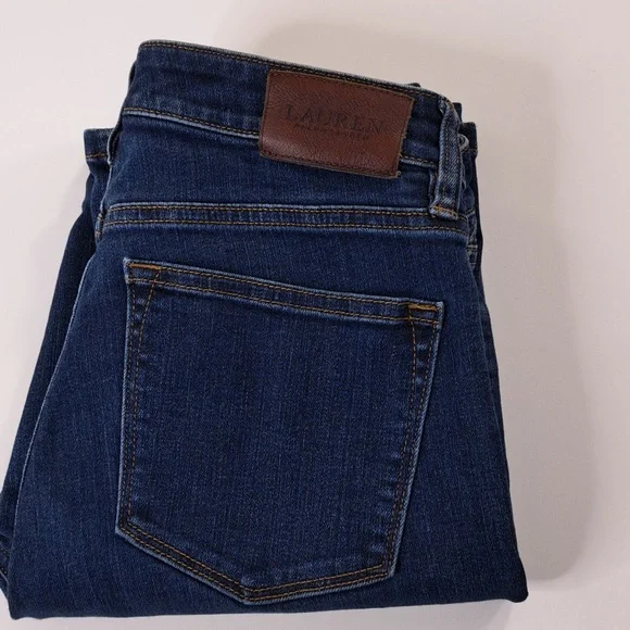 Lauren Ralph Lauren Modern Straight Curvy Blue Jeans Size 4 - Picture 10 of 17